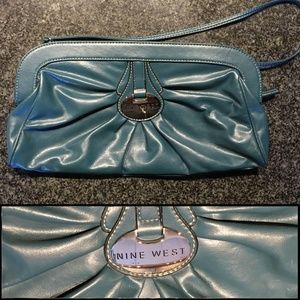 Nine West Blue Small Shoulder Handbag Clutch